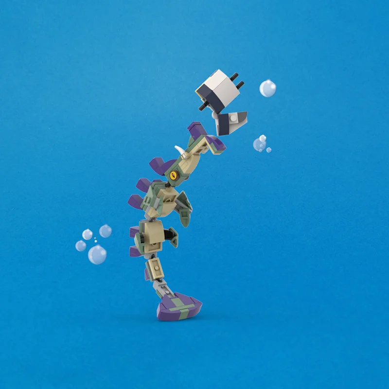 105 قطعة MOC المطارد Subnautica نموذج اللبنات العمارة تجميع DIY بها بنفسك التعليم هدية الكريسماس ألعاب مكعبات عيد ميلاد الاطفال #3