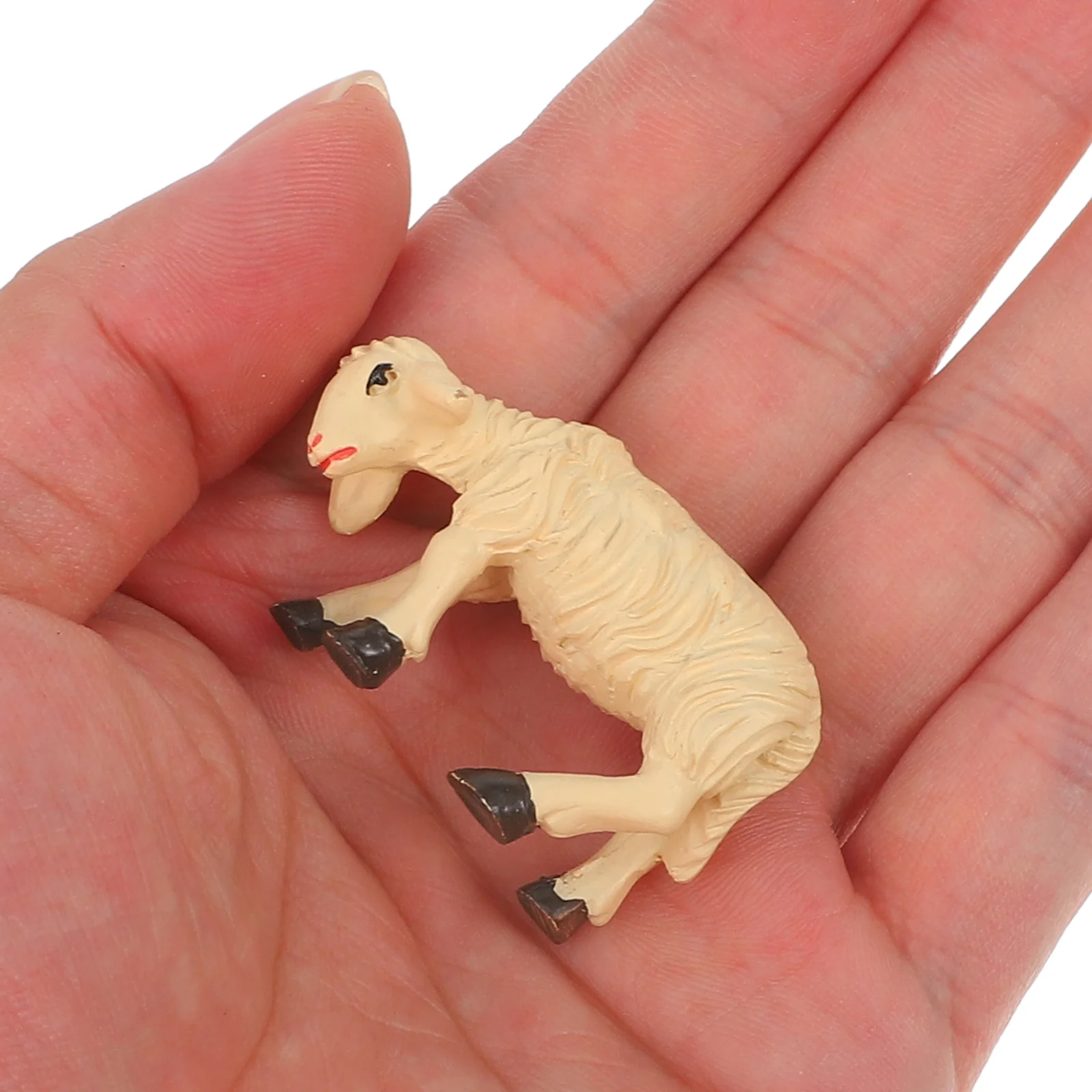 

6Pcs Resin Sheep Miniature Decor Exquisite Garden Home Bonsai Micro Landscape Decorations Sheep Garden Decoration