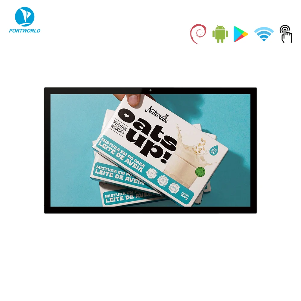ODM OEM 15.6 Inch Narrow Frame LCD Touch Android PoE NFC Smart Screen RK3566 Quad Core for Selfservice Payment Kiosk