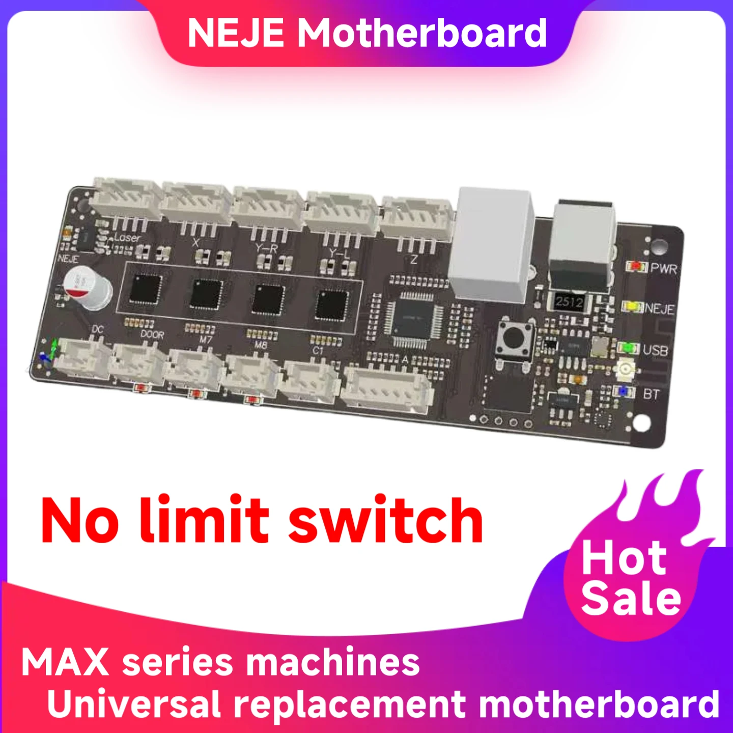 La macchina per incisione laser serie NEJE MAX ha una nuova scheda madre aggiornata, PCB CNC ad alte prestazioni e supporta il software NEJE