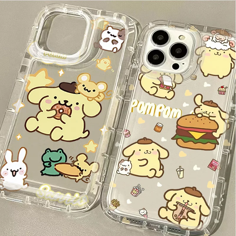 Saniro Pom Purin Case for Samsung Galaxy A15 A55 A05 A05S A14 A24 A13 A23 A73 A12 A22 A32 A52 A52S A72 A31 A51 A71 Silicone Capa