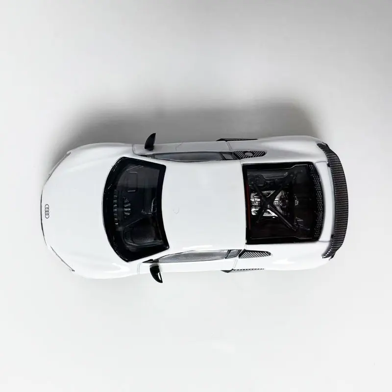 MASDI 1/64 Audi R8 V10 modèle de voiture en alliage de simulation moulé sous pression, jouet cadeau de festival pour garçons. Ornements de collection pour adultes.