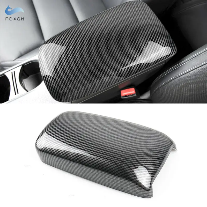 

For Mercedes Benz A B CLA GLA Class W176 W246 X156 C117 2013-2019 Car ABS Carbon Center Console Lid Armrest Box Panel Trim Cover