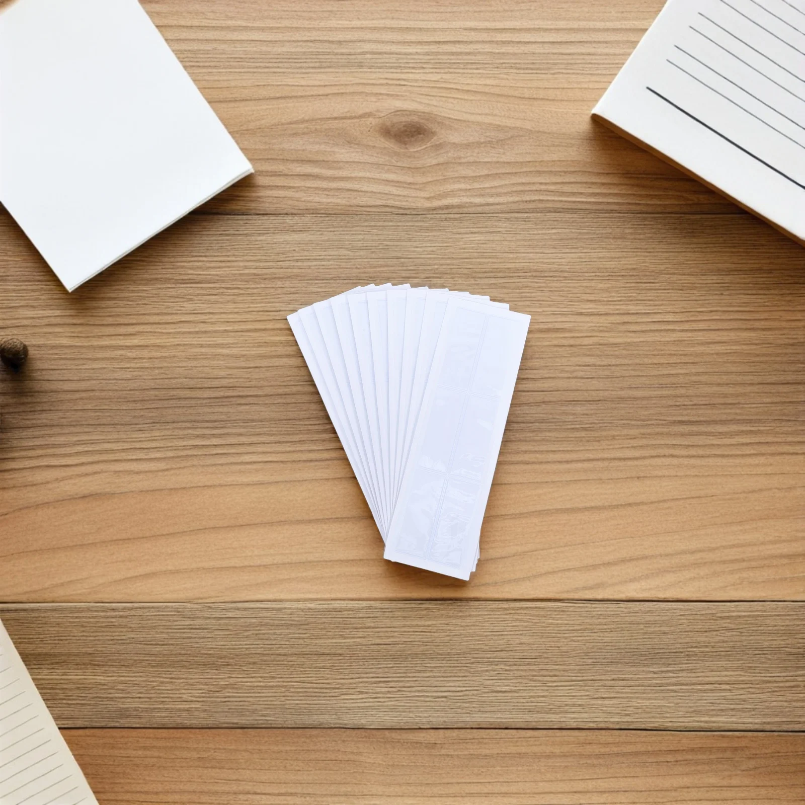 40 セット クリア自己粘着ラベルホルダー 透明 PVC カードスリーブ 白紙挿入棚 図書館倉庫