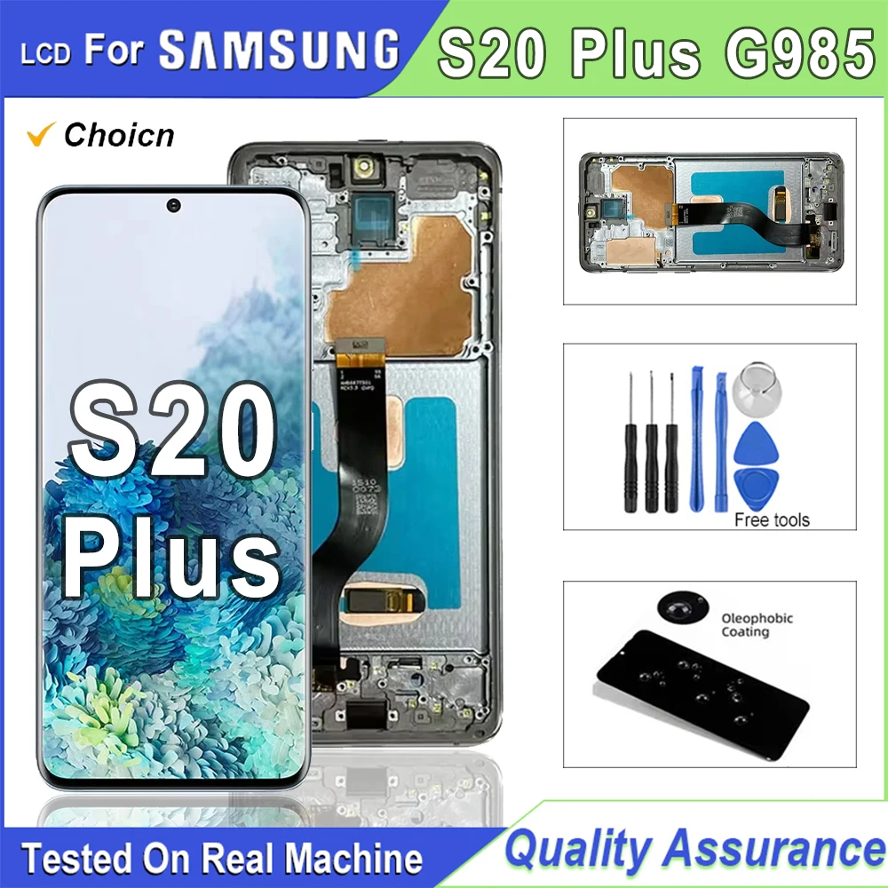 samsung-galaxy-s20-plus-lcd用100-テスト済みlcdタッチスクリーンデジタイザーアセンブリ、galaxy-s20-g985-g985f-g986-lcdの交換用