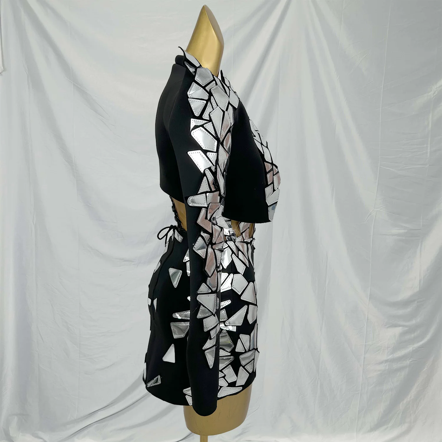 Suipian Sexy Bling Pailletten Bh Mini Röcke Outfit Sets Sänger Tänzer Bühne Leistung Tragen Frauen Bodycon Nachtclub Party Kleid