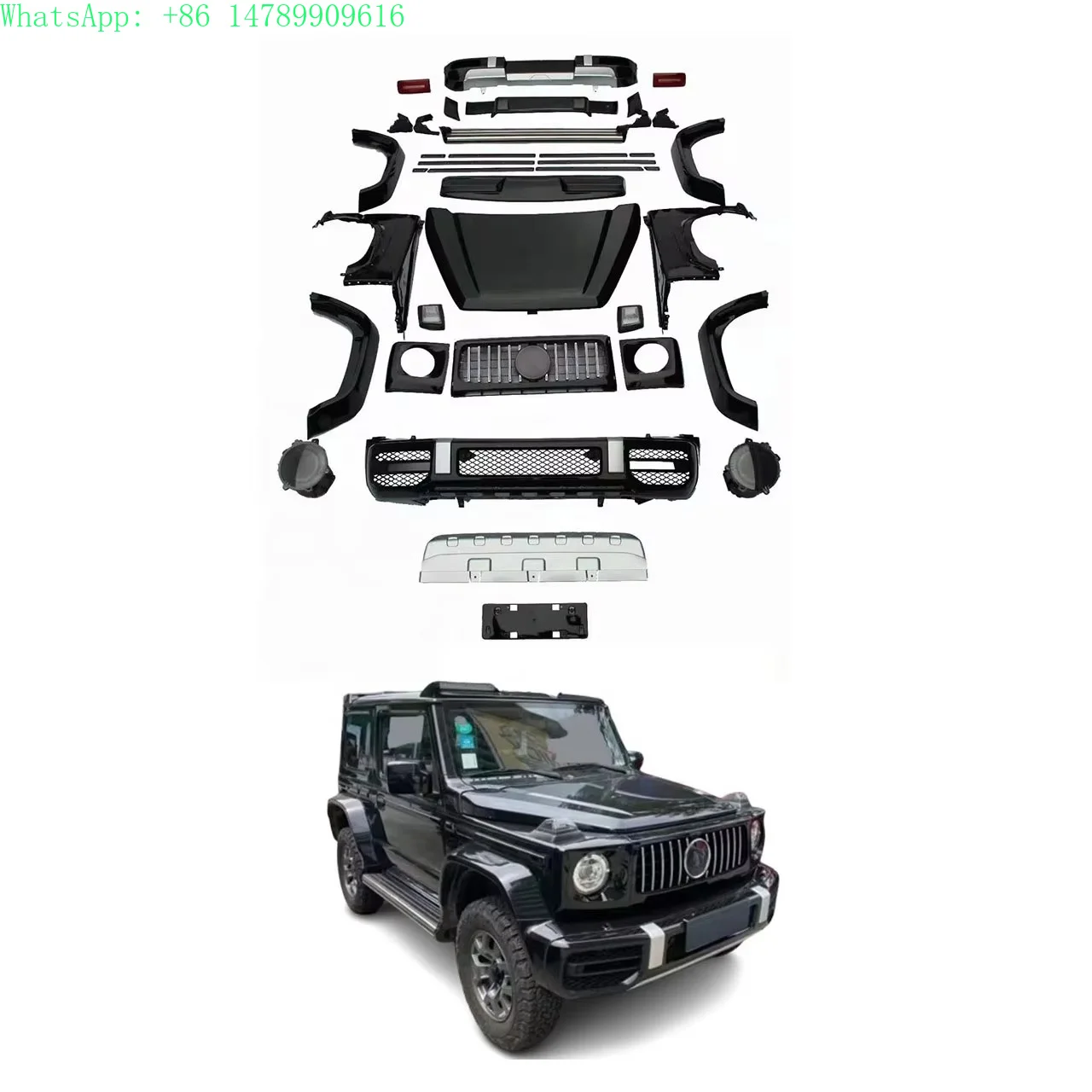 Extreme MakeoverJimny 19-22 New High Quality PP Material Body Kit Front/Rear Bumper Grille Hood Fenders Good Fit Bolt-On Upgrade