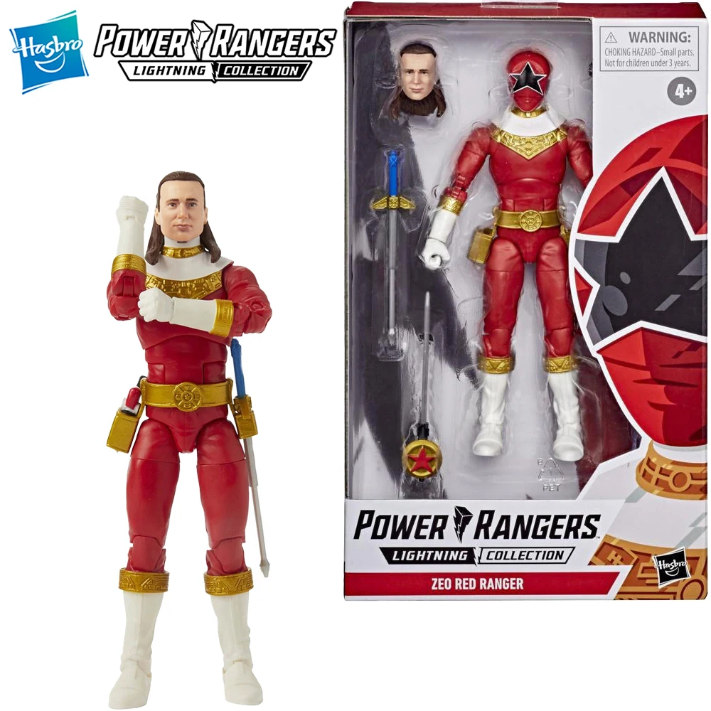 

[В наличии] Оригинальная коллекция Hasbro Lighting Power Rangers Zeo Red Ranger 15 см Коллекционная аниме-фигурка Модель игрушки