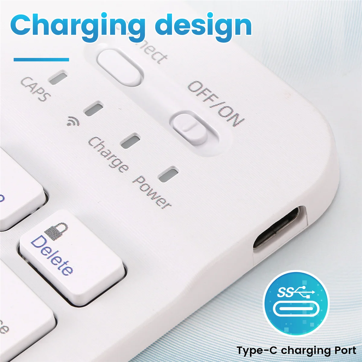 مجموعة لوحة مفاتيح وماوس بلوتوث لاسلكية صامتة رفيعة للغاية مناسبة للوحة مفاتيح بلوتوث للكمبيوتر اللوحي والكمبيوتر المحمول