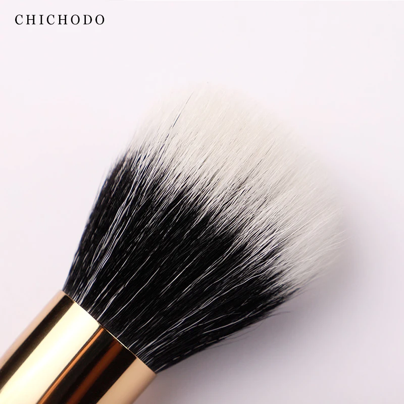 CHICHODO Luxury Makeup Brush Double Layer Powder Brush High Quality Soft Brush Made of Animal Hair- Red Rose Series 019