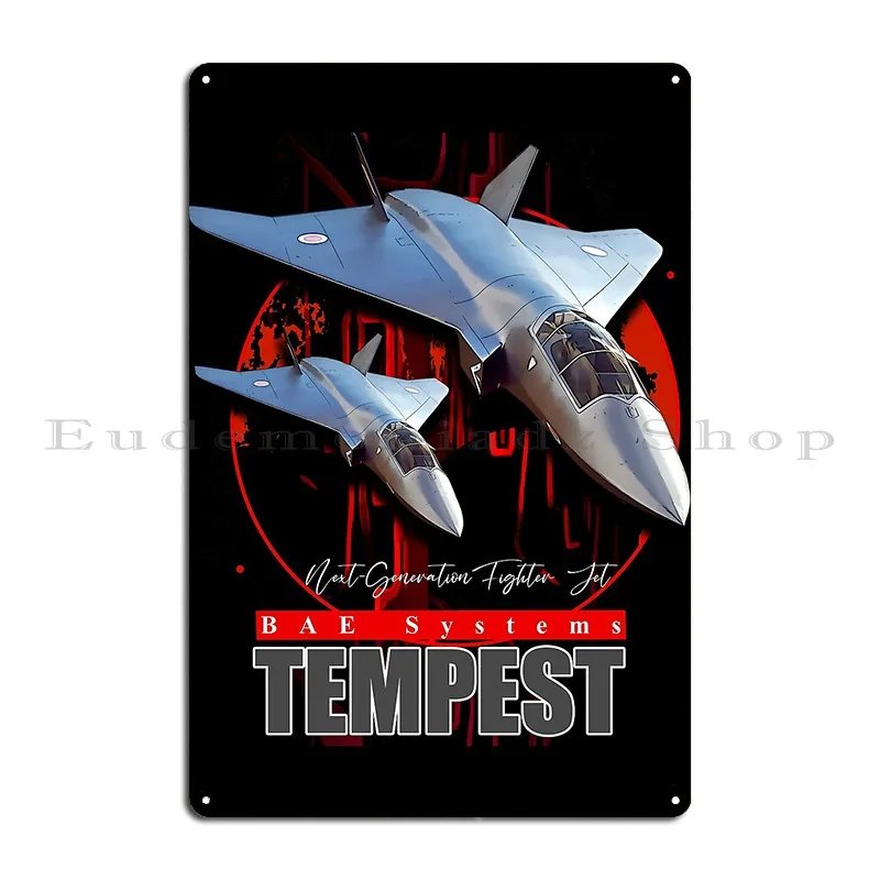 Bae Systems Tempest Next Generation Fighter Jet Metal Signs Personalized Custom Cinema Mural Cinema Tin Sign Poster