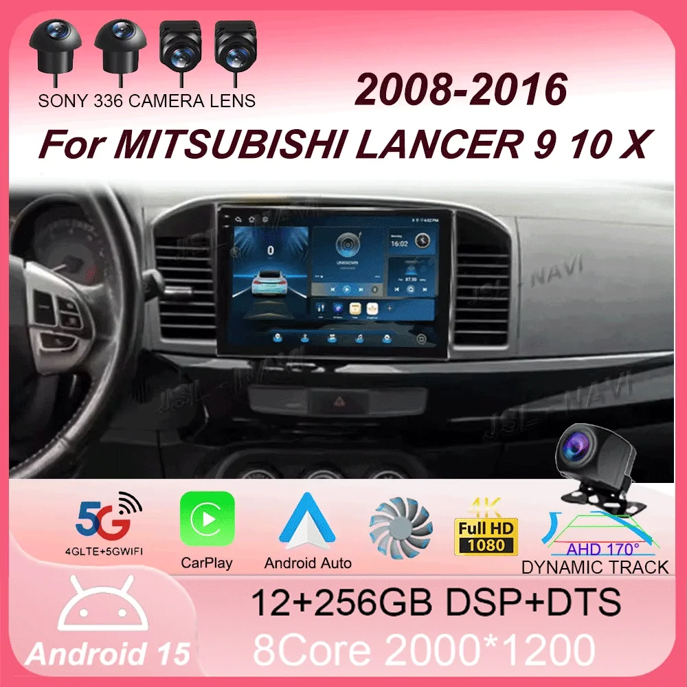 

Для MITSUBISHI LANCER 9 10 X 2008 2009 2010 2011-2016 9-дюймовый Android 15 автомобильный радиоприемник стерео аудио GPS плеер Carplay автоэкран