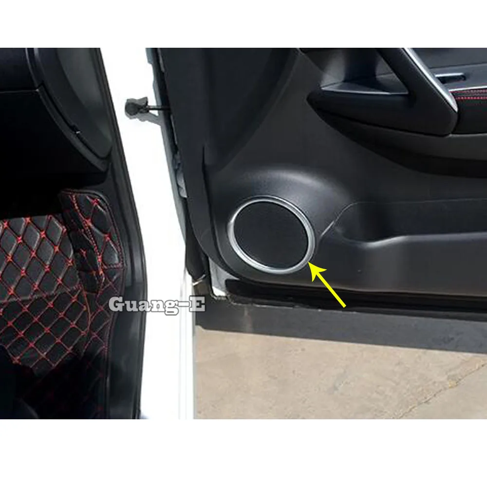 Car Door Cover Stick ABS/Steel Audio Speak Sound Cover Ring Circle Lamp Trim For Nissan Qashqai j11 2019 2020 2021 2022 2023