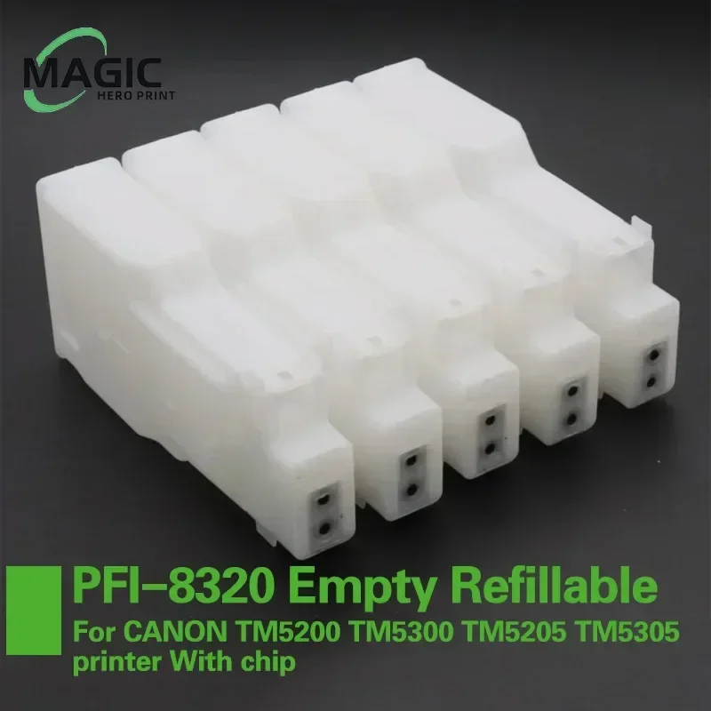 5color 1Set PFI-8120 PFI-8320 Empty Refillable ink Cartridge Compatible For CANON TM5200 TM5300 TM5205 TM5305 printer With chip