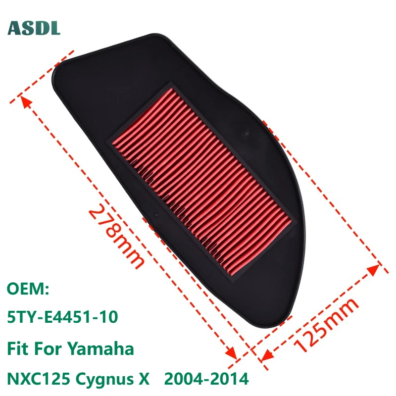 

Mtorcycle Air Filter for Yamaha Scooter NXC125 Cygnus X 2004 2005 2006 2007 2008 2009 2010 2011 2012 2013 2014 NXC 125