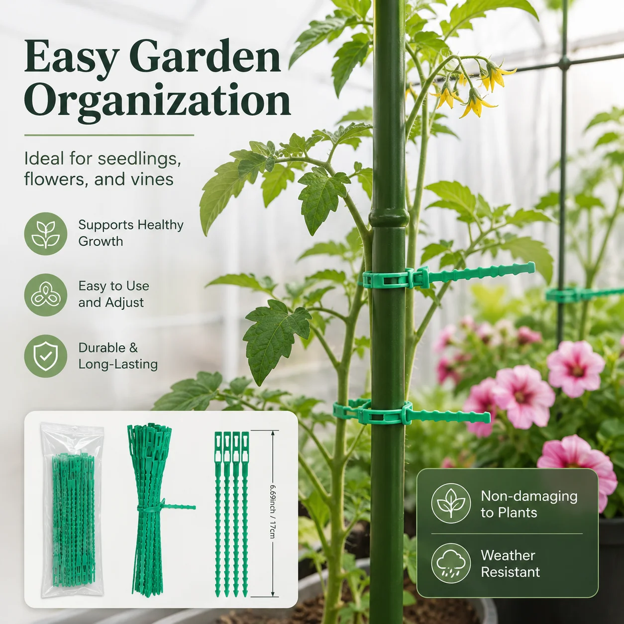 Garden Twist Ties Reusable Plant Tie Tape for Climbing Plants Vines