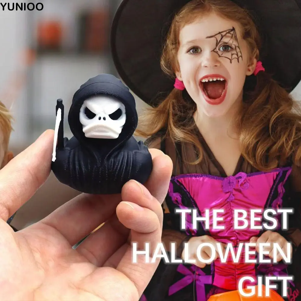 

3D Printed Halloween Duck Anime Figure PLA Handicraft Spooky Halloween Duck Figurine Collectible Funny Doll