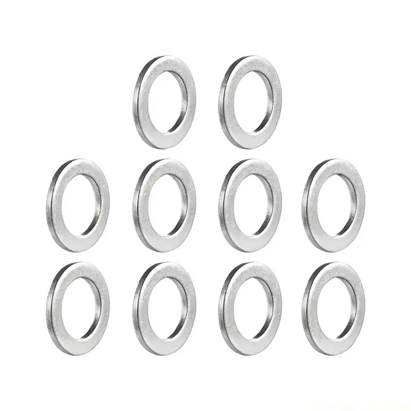 J0MA 10Pcs Strong Zinc Alloy Oil Drain Gasket Oil Pan Plug Washer 90430-18008 Replacements Compatible Automotive