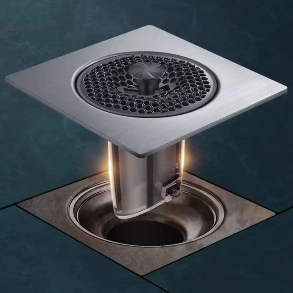 Fast Drainage Stainless Steel Floor Drain Removable Anti Blocking Shower Plug Hair Catcher Easy Installation