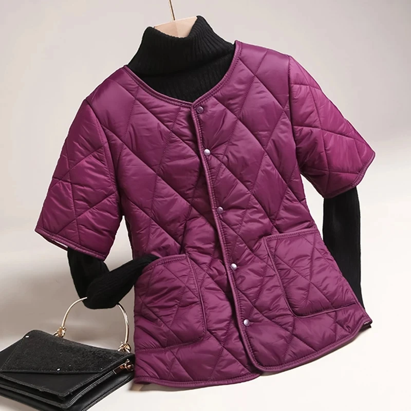 

Новинка 2024, зимняя женская куртка, большой плюшевый жилет, кардиган с короткими рукавами, утепленная теплая хлопковая куртка, короткие топы, жилет