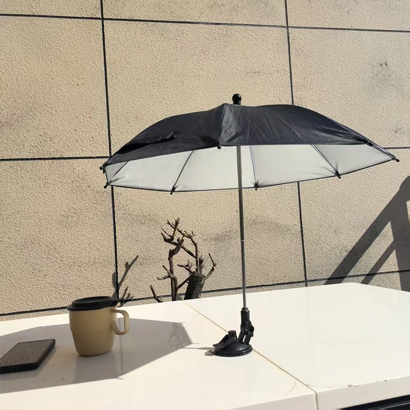 Scalebeard Table Top Umbrella with Suction Cup Base Portable Adjustable Sun Shade Mini Drink Umbrella for Beach Camping Patio