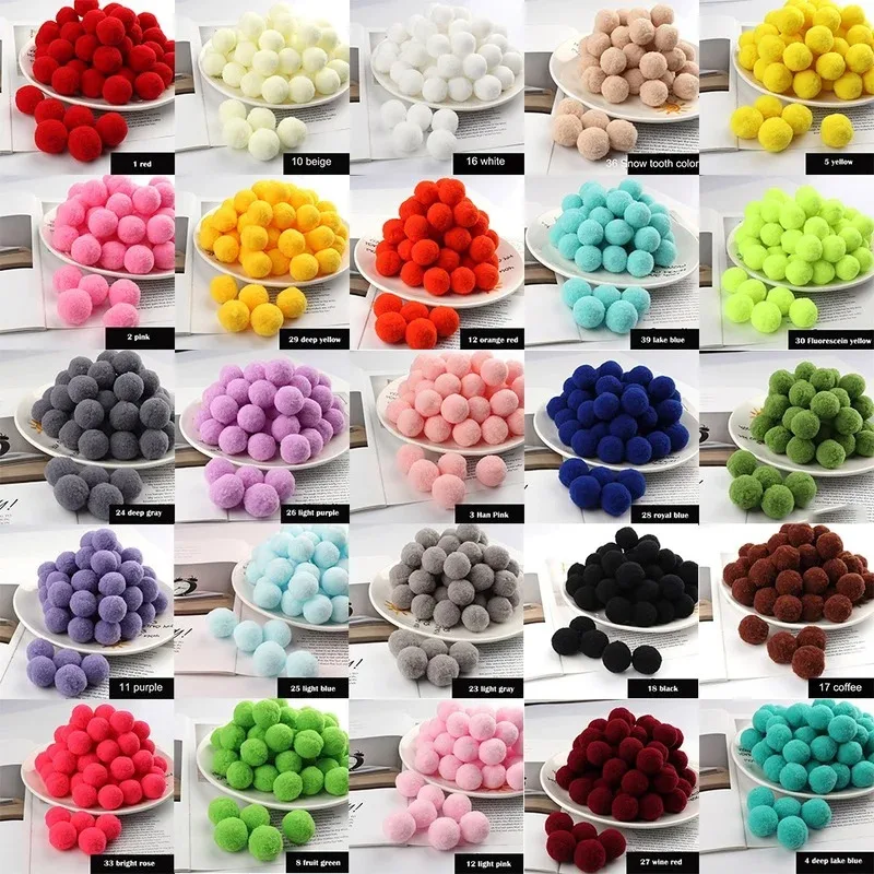 Pompon assortiti 10/15/20/25/30mm soffici morbidi pon pon palline pompon misti per artigianato fai da te decorazioni per matrimoni giocattolo per