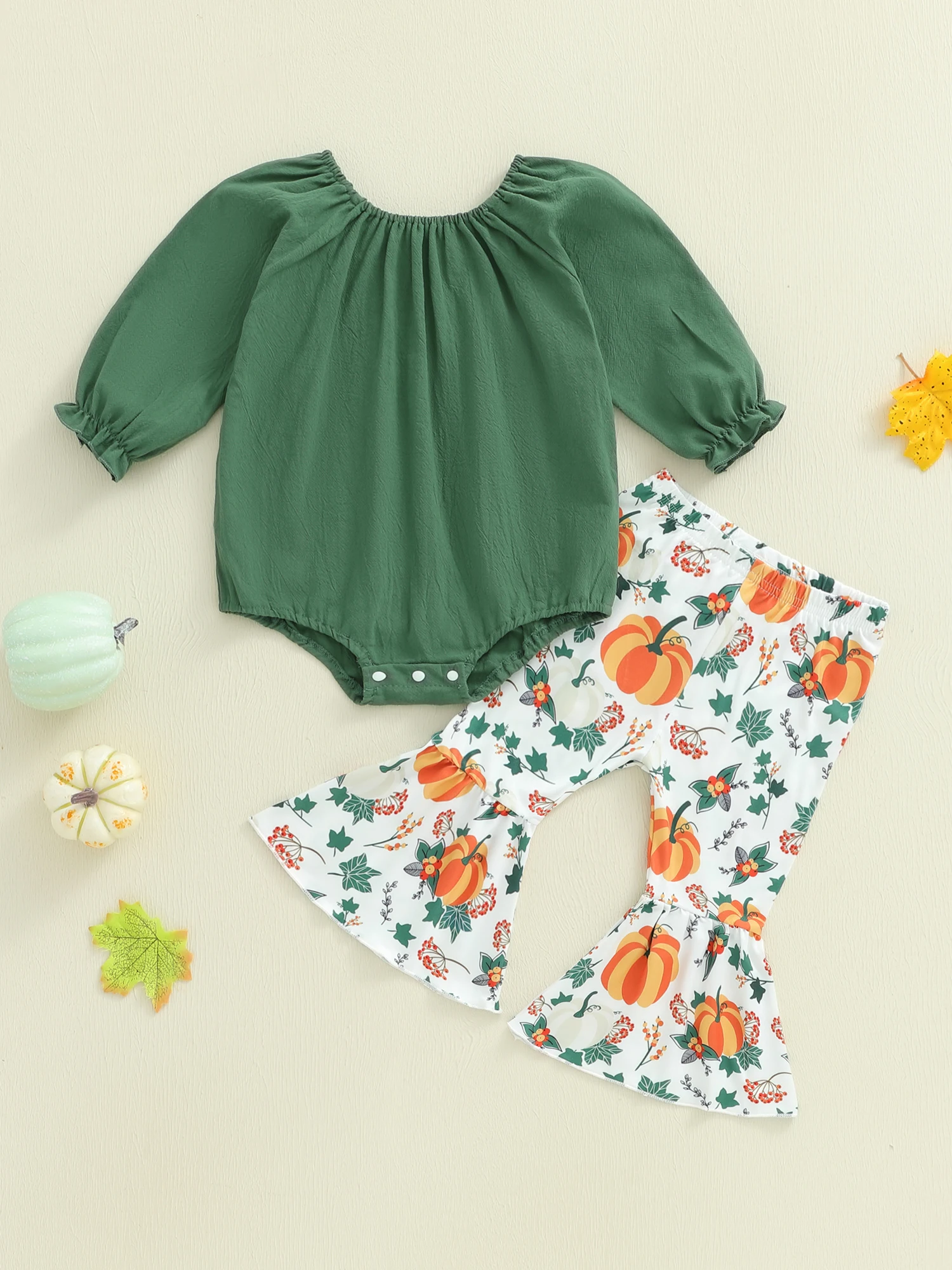 

Костюм на Хэллоуин для маленьких девочек, комбинезон с длинными рукавами и открытыми плечами, брюки-клеш с принтом ведьмы и летучей мыши, наряд