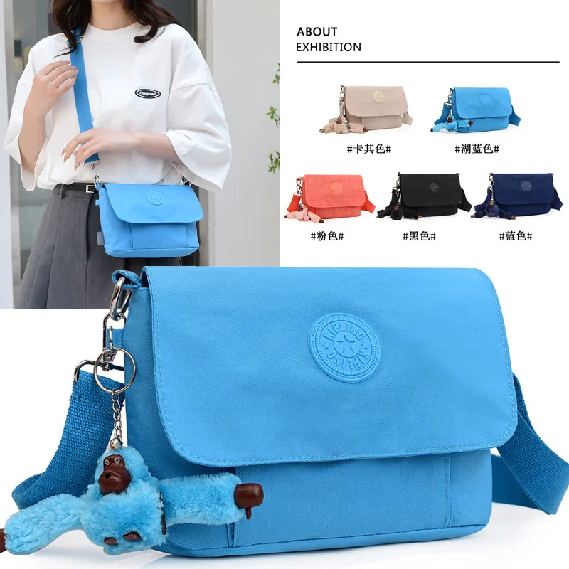 

2025 Women's Washed Canvas Sling Bag - Ultra Light Monkey Crossbody Purse for Street Fashion