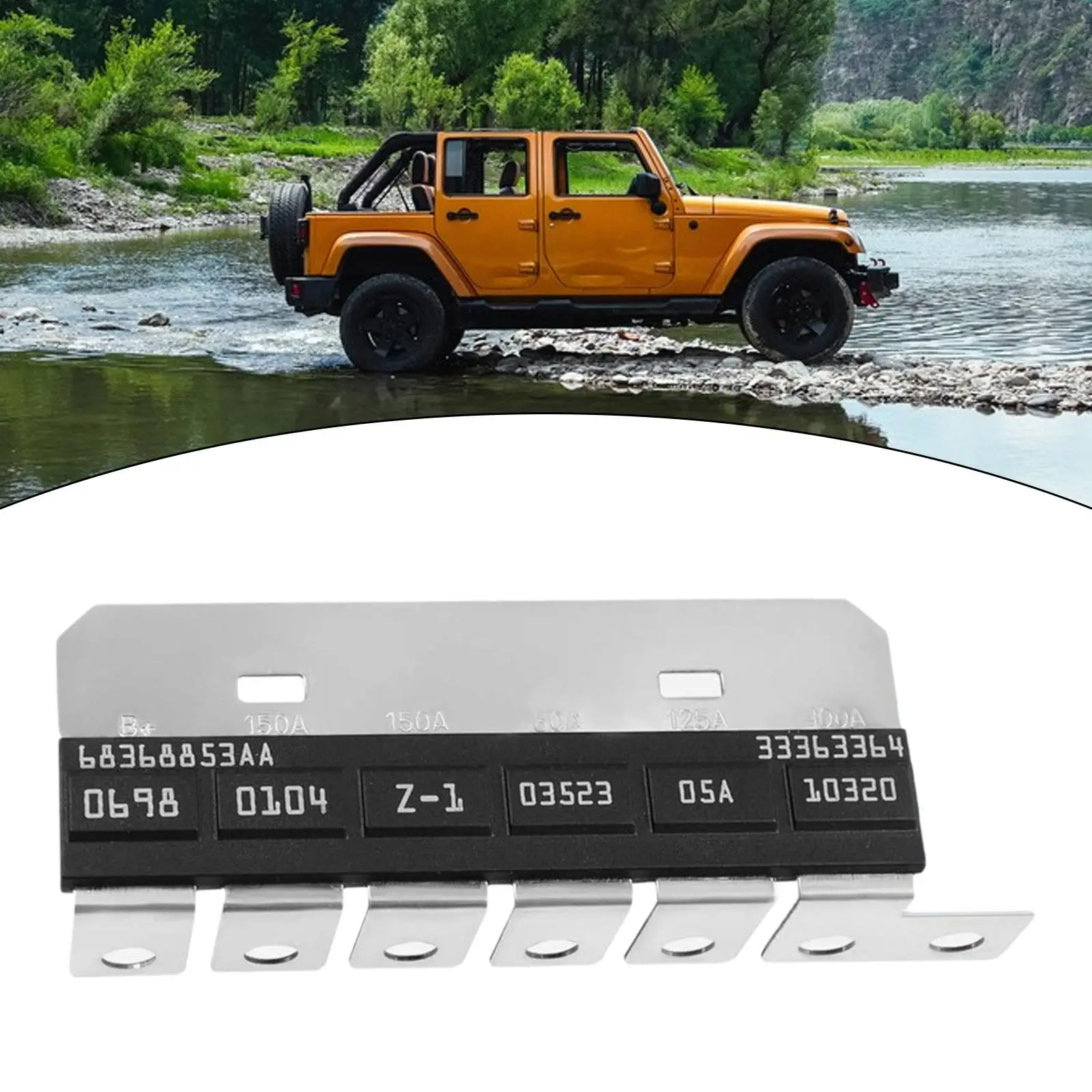 Z Case Fuse Array Easy to Install Automotive Accessories Spare Vehicles Replacement 68368853AA for Jeep Wrangler 2018 -2023