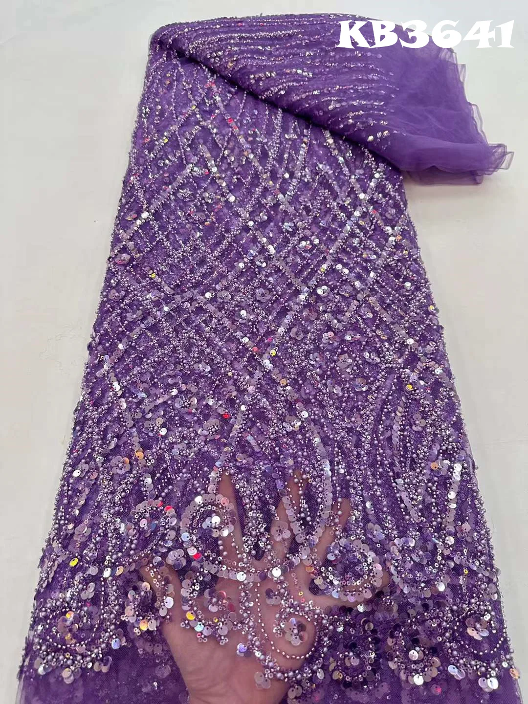 

Тюлевая кружевная ткань с золотыми бусинами, африканская кружевная ткань, 5 ярдов, высокое качество, 2025 последовательность бусин, французское сетчатое кружево для шитья KB3641