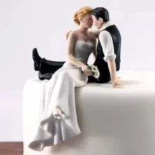 Couple Figurine Wedding Cake Topper, The Look of Love, Bride and Groom Decoration