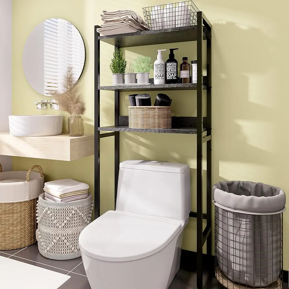 

Over The Toilet Simple Bathroom & - 3-Tier Over The Toilet Space Saver, Bathroom Organizer, Laundry Room, Small Spaces, Ab