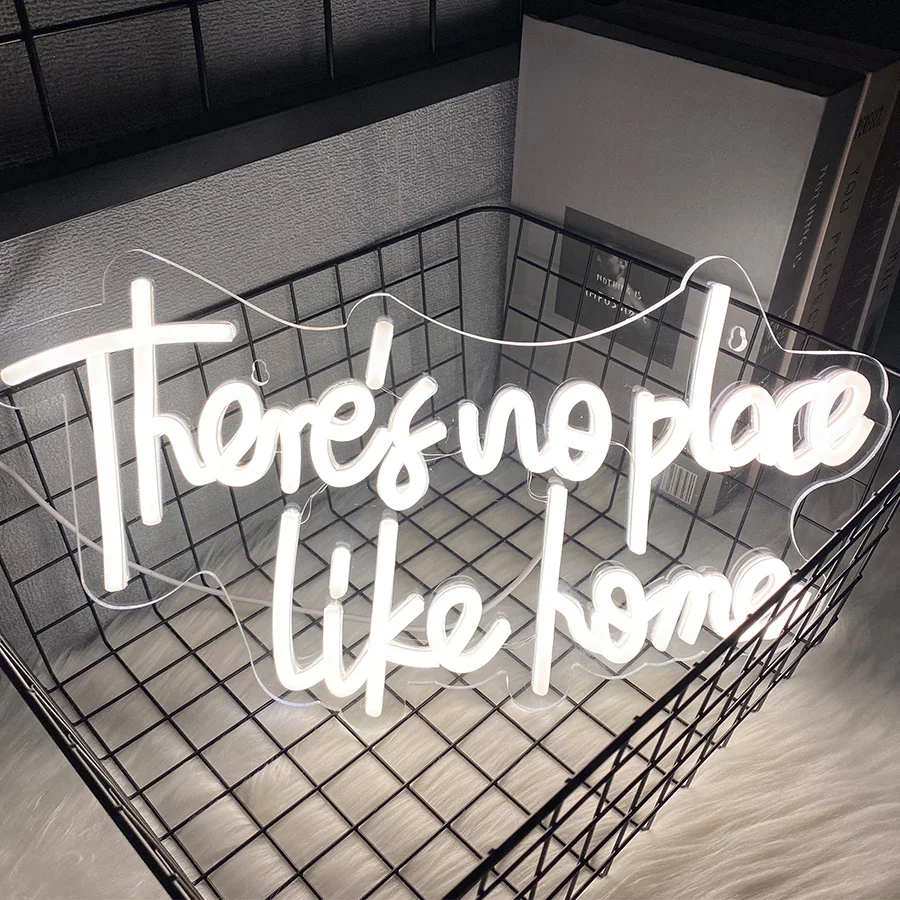 

There'S No Place Like Home Neon Lights, Warm White Led Neon Lights, Weddings, Family Gatherings, Usb Connection, Home Decoration