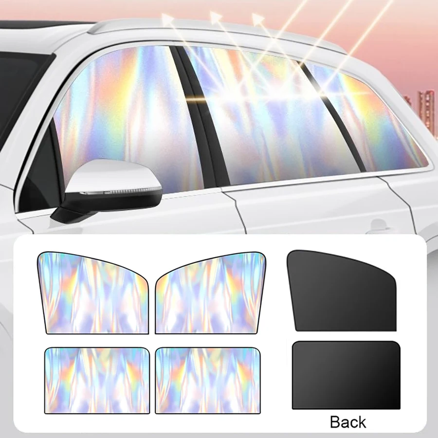 Image of Auto-Sonnenschutz, UV-Schutz, Vorhang, Kofferraum-Organizer, Rücksitz-Aufbewahrungstasche, hohe Kapazität, vielseitig einsetzbar, Oxford-Autositz-Rückenorgan
