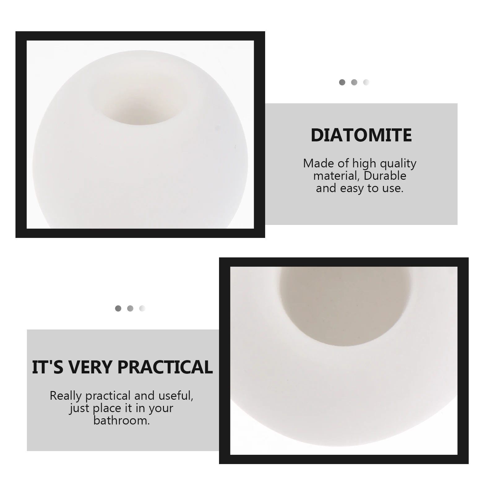 

3pcs Diatomite Holders Quick Drying Water Absorption Toothbrush Organizer Stand For Bathroom Natural Material Toothbrush