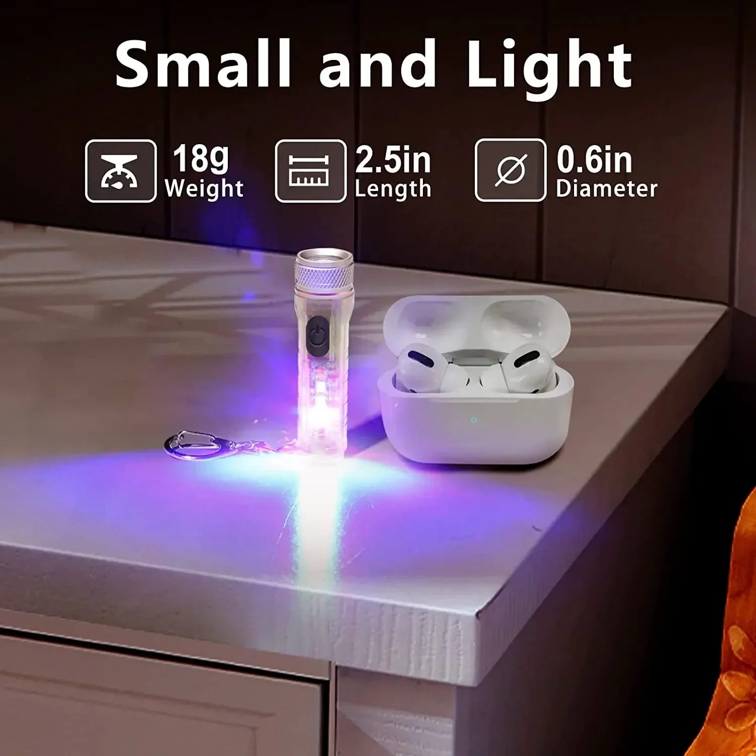 سلسلة مفاتيح صغيرة مصباح يدوي ليد ، مشعل قابل لإعادة الشحن ، محمول ، مغناطيسي ، شحن USB ، طاقة عالية ، تخييم ، فانوس طويل المدى