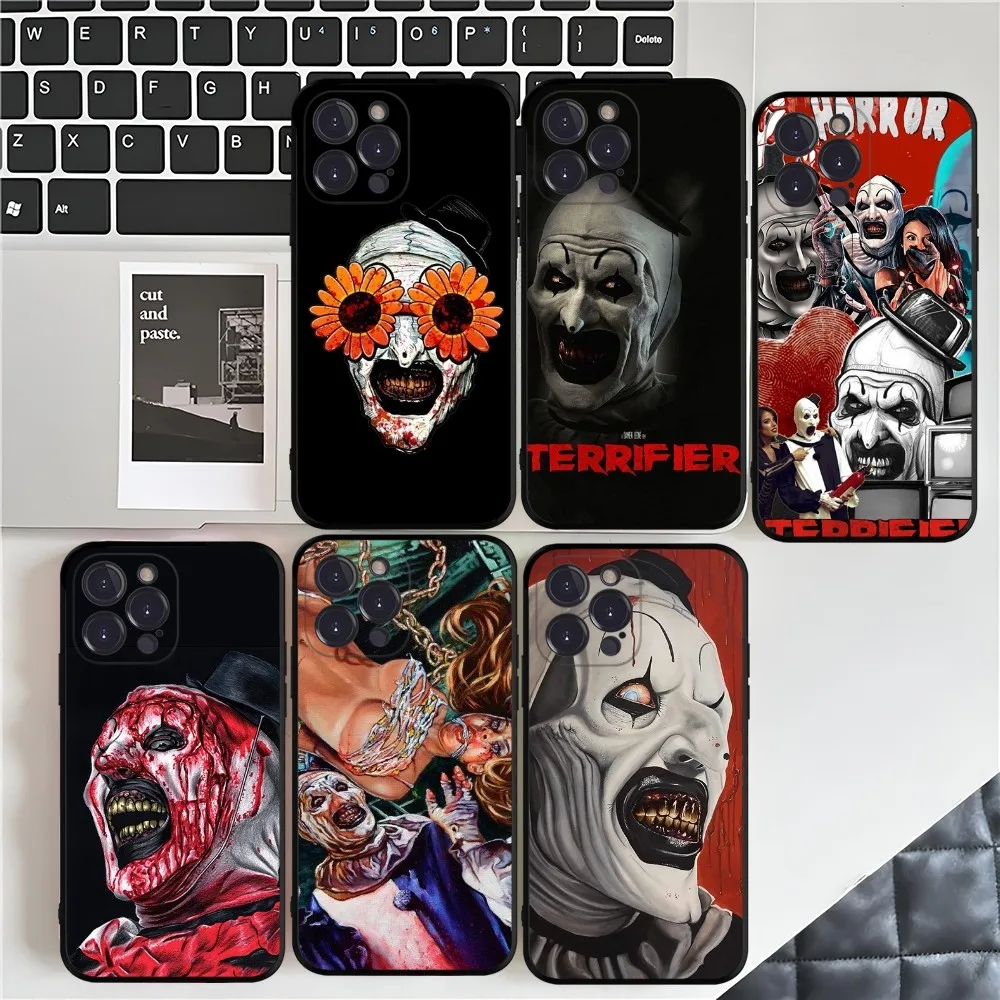 Horror Movie Terrifier Phone Case For iPhone 15 14 11 12 13 Mini Pro XS Max Cover 6 7 8 Plus X XR SE 2020 Funda Shell