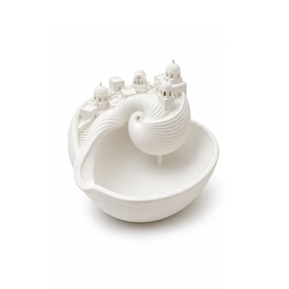 New Conch Shell Shape Catchall Bowl Spiral Divider Desktop Decor Shell Key Bowl Shelf Display Organizer Tray