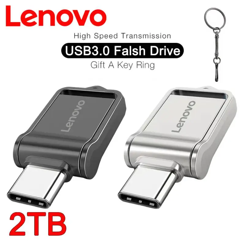 Lenovo 128TB Pen Drive USB Memory USB Flash Drives 2TB 1TB TYPE C High Speed Usb 3.0 Waterproof Pendrive U Disk Gift For PC