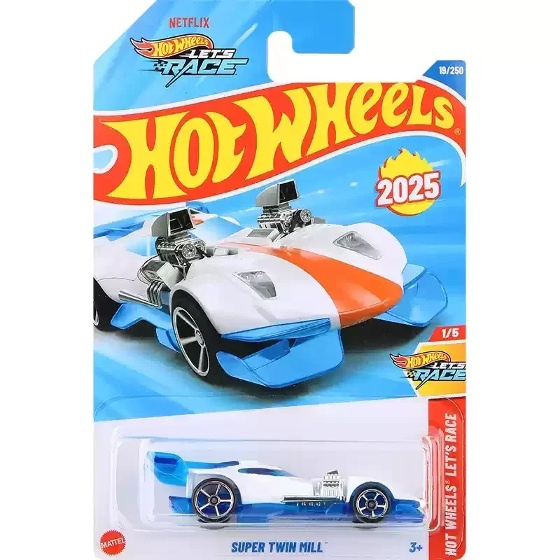 2025 الأصلي الساخن عجلات سيارة دعونا سباق الأولاد اللعب 1/64 دييكاست سوبر التوأم مطحنة دونات التائه الشارع شريكر رودجر دودج وينر #2