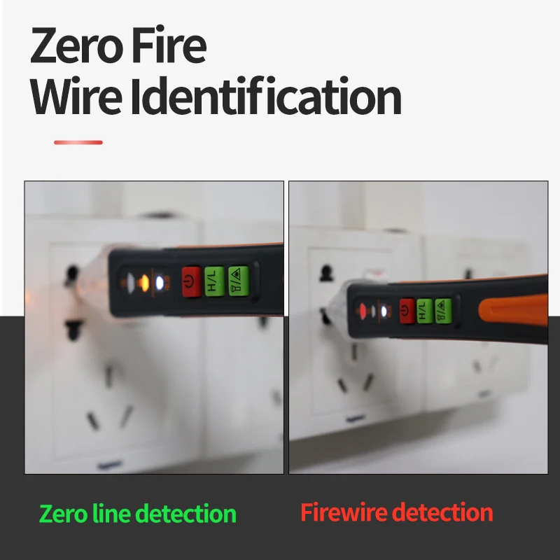 Bezdotykowy wykrywacz napięcia Pióro Tester napięcia AC 12-1000V Wskaźnik elektryczny Inteligentny wykrywacz punktu przerwania z latarką