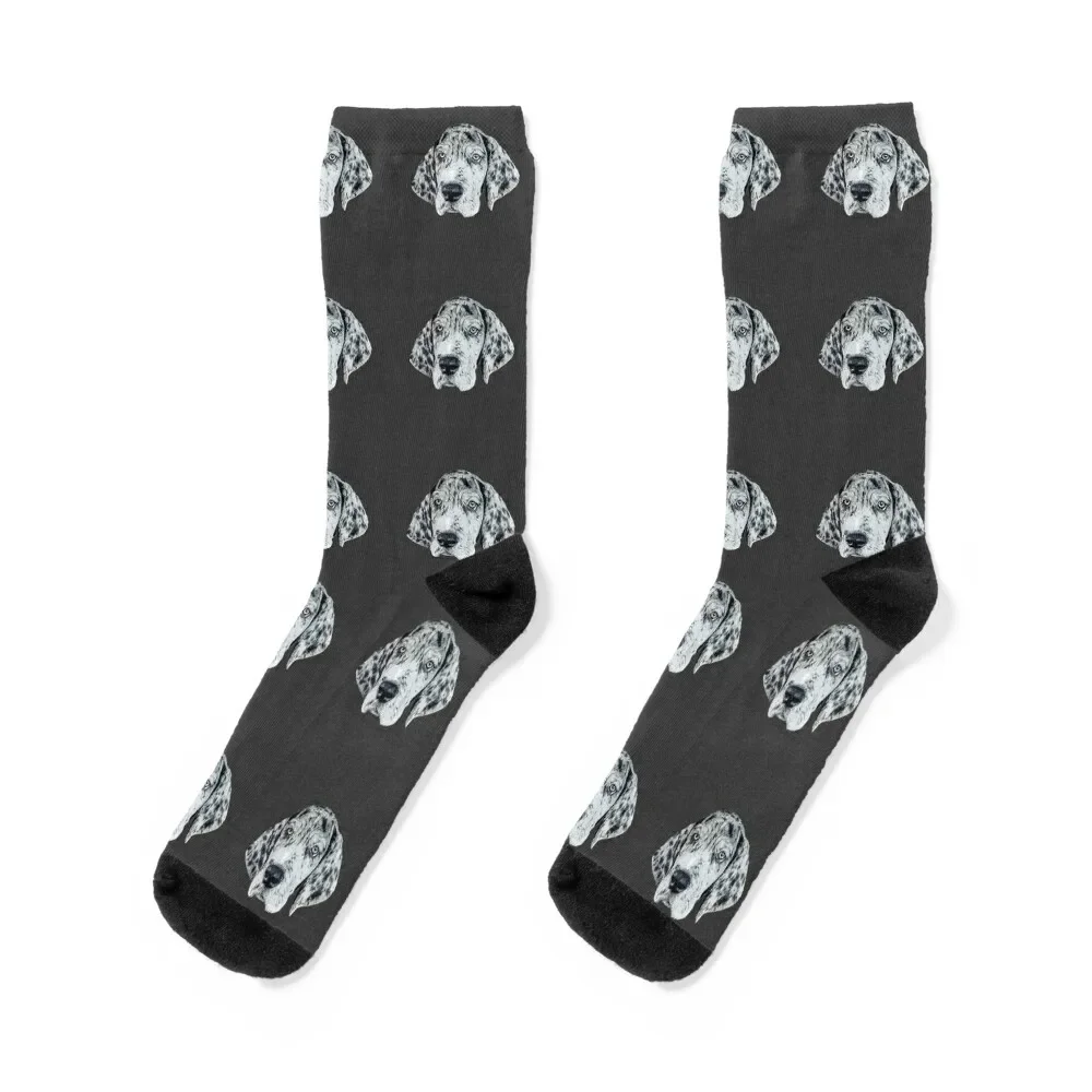 

Merle Great Dane Puppy Face Art Socks gifts funny sock Antiskid soccer Men's Women's Socks Men's