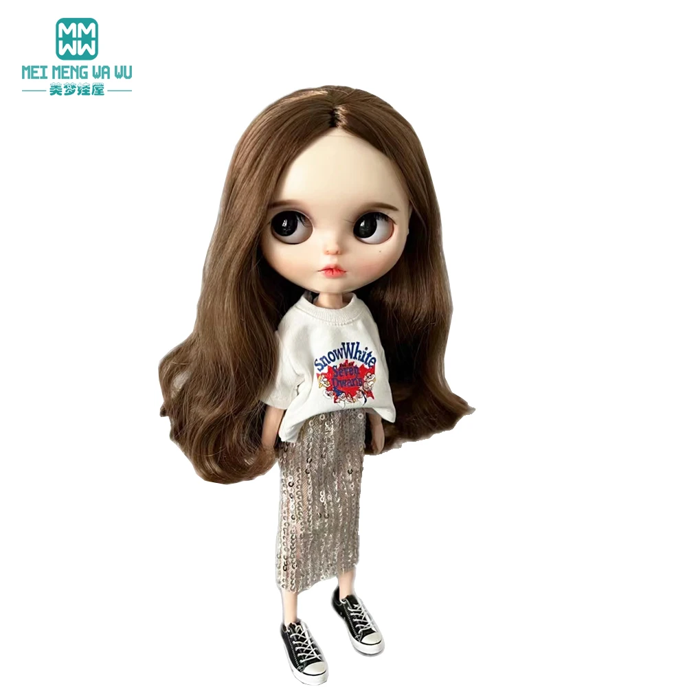 

Одежда Blyth 28 см Azone OB22 OB24, кукла, модные полосатые футболки, узкие джинсы, игрушки в подарок