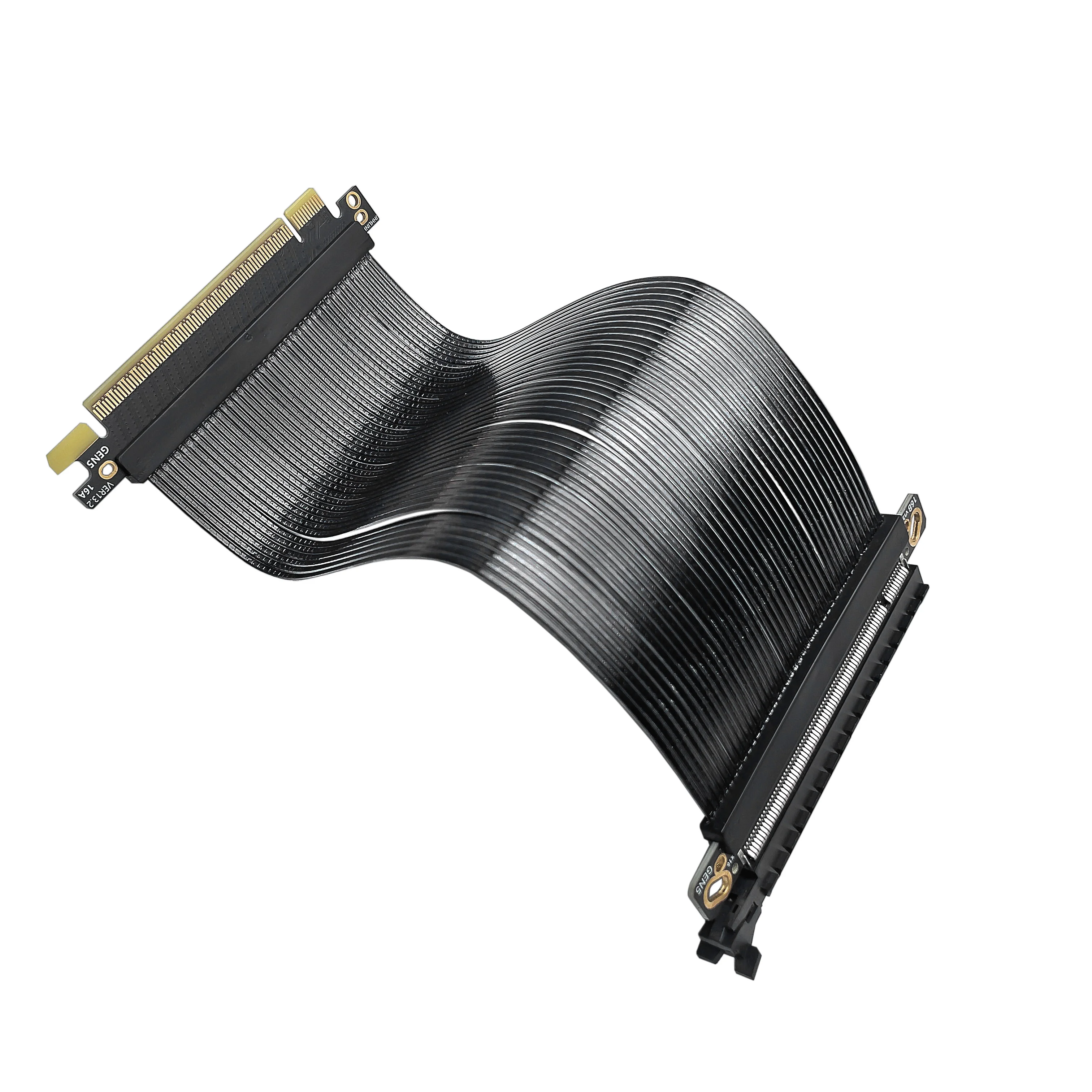 ITX 케이스용 PCIe 5.0 X16 GEN5 64GB/s 양방향 대역폭 그래픽 카드 연장 케이블 은도금 GPU 연장 케이블