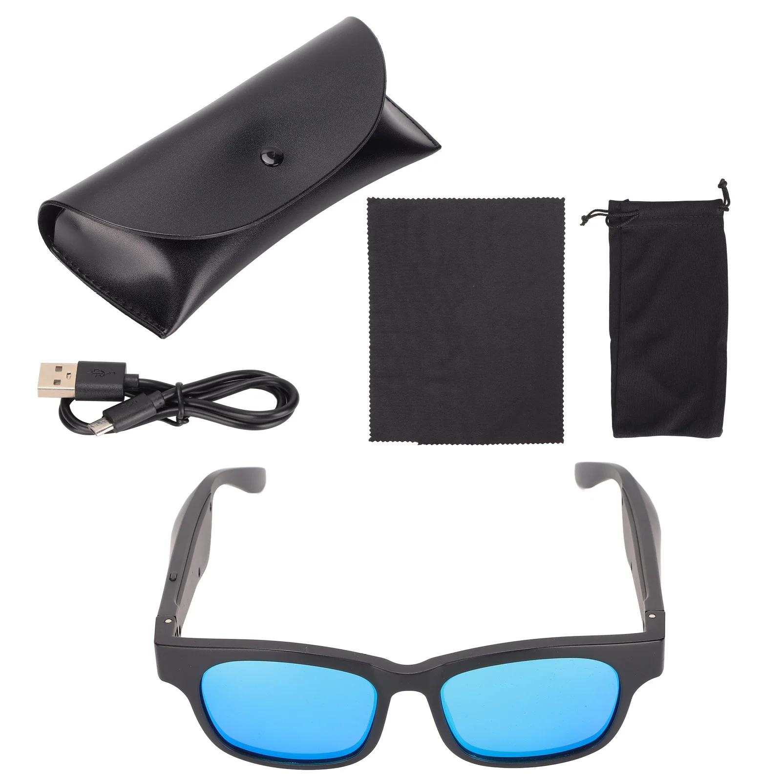 Semi Open Bluetooth Sunglasses Noise Reduction Portable Wireless Stereo Bluetooth Sunglasses for Outdoor Use