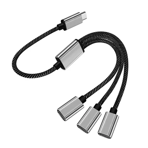 Imagen 2 del producto Extensiones de concentrador USB tipo C, divisor de Cable USB de 4 puertos, adaptador de transferencia de alta velocidad OTG, convertidor portátil para PC, portátil, Macbook Pro