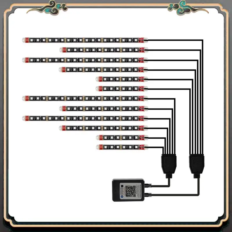 

M45K-мотоциклетный светодиодный комплект подсветки, комплект светодиодной подсветки для мотоцикла, RGB полосы, водонепроницаемые для Davidson Honda Kawasaki Su