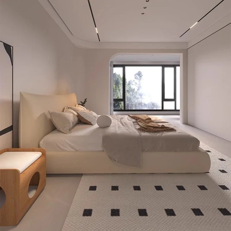 Prinzessin High-End-Einzelbettgestell, europäische moderne Ästhetik, minimalistisches Bett, modisch, schafft Cama De Casal Schlafzimmermöbel