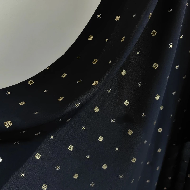 القنب الحرير الساخن ختم فستان مُزين بطباعة النسيج الربيع والخريف منتجات جديدة معلقة لا اختراق نسيج قميص هانفو #4