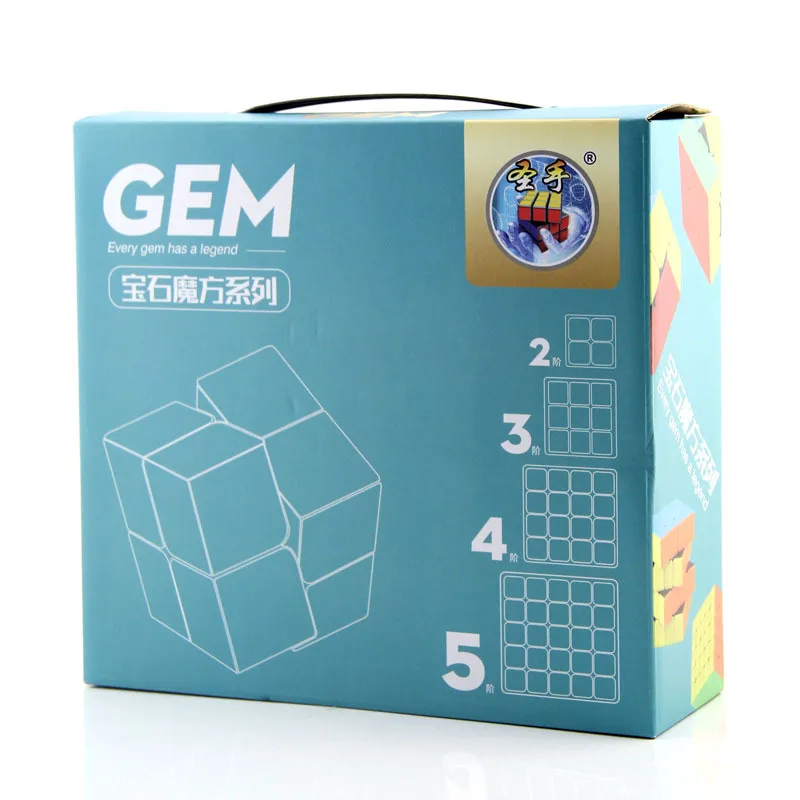 SengSo GEM 선물 팩 매직 큐브, ShengShou 스피드 큐브, 트위스트 퍼즐, 교육 완구, 세트당 4 개, 2x2x2, 3x3x3, 4x4x4, 5x5x5